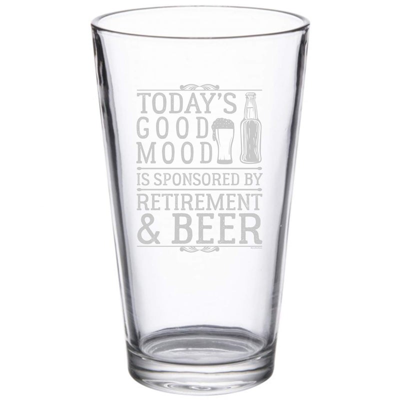 NeeNoNex Today's Good Mood Is Sponsored By Retirement & Beer Beer Pint - Image 4